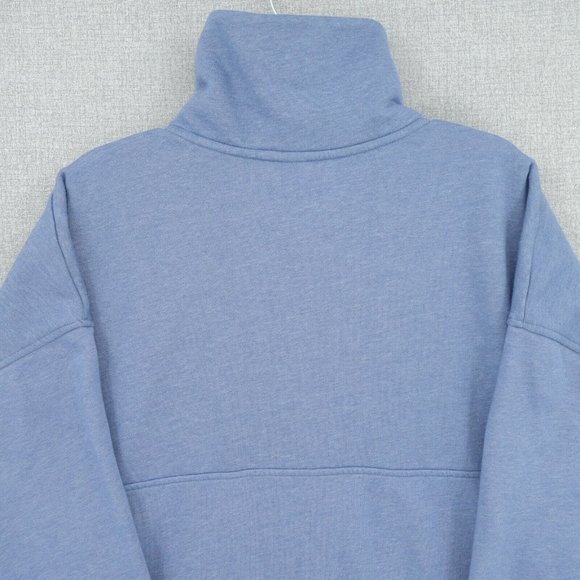 Old Navy Sweater Mens Extra Large Blue Long Sleeve 1/2 Zip Mock Neck Pockets - Picture 6 of 10